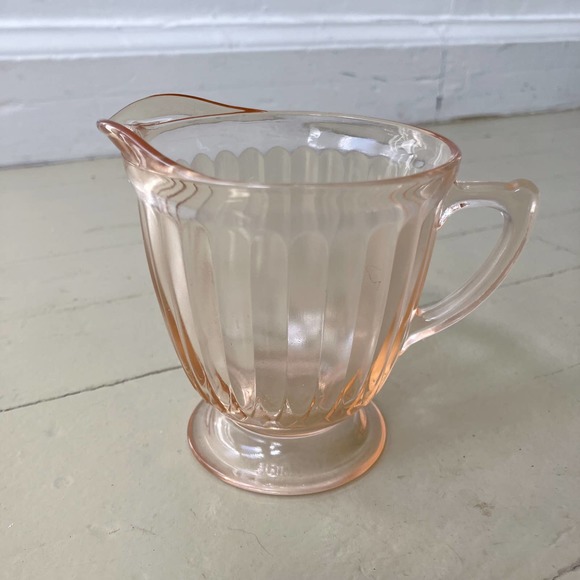 Vintage Other - Vintage Baby Pink Glass Small Creamer